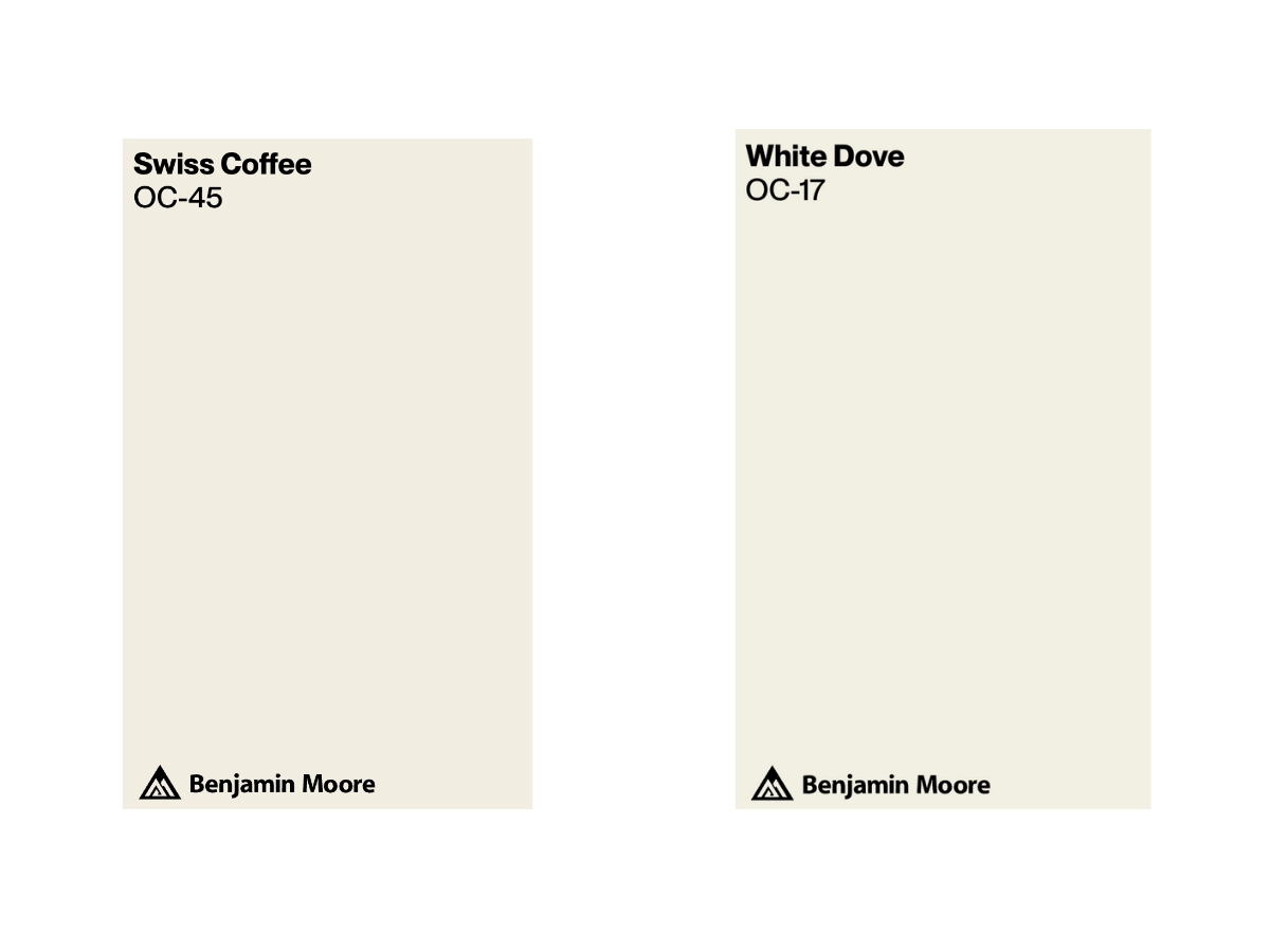 Benjamin Moore Swiss Coffee vs White Dove: Which is Better?