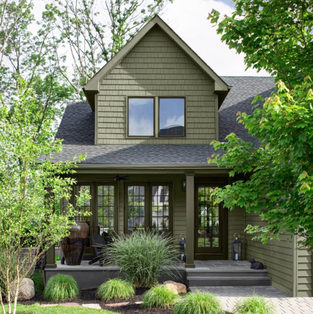 69 Gorgeous Exterior House Colors You Ll Love 2025 Louisburg Green Benjamin Moore Exterior 1021x1024