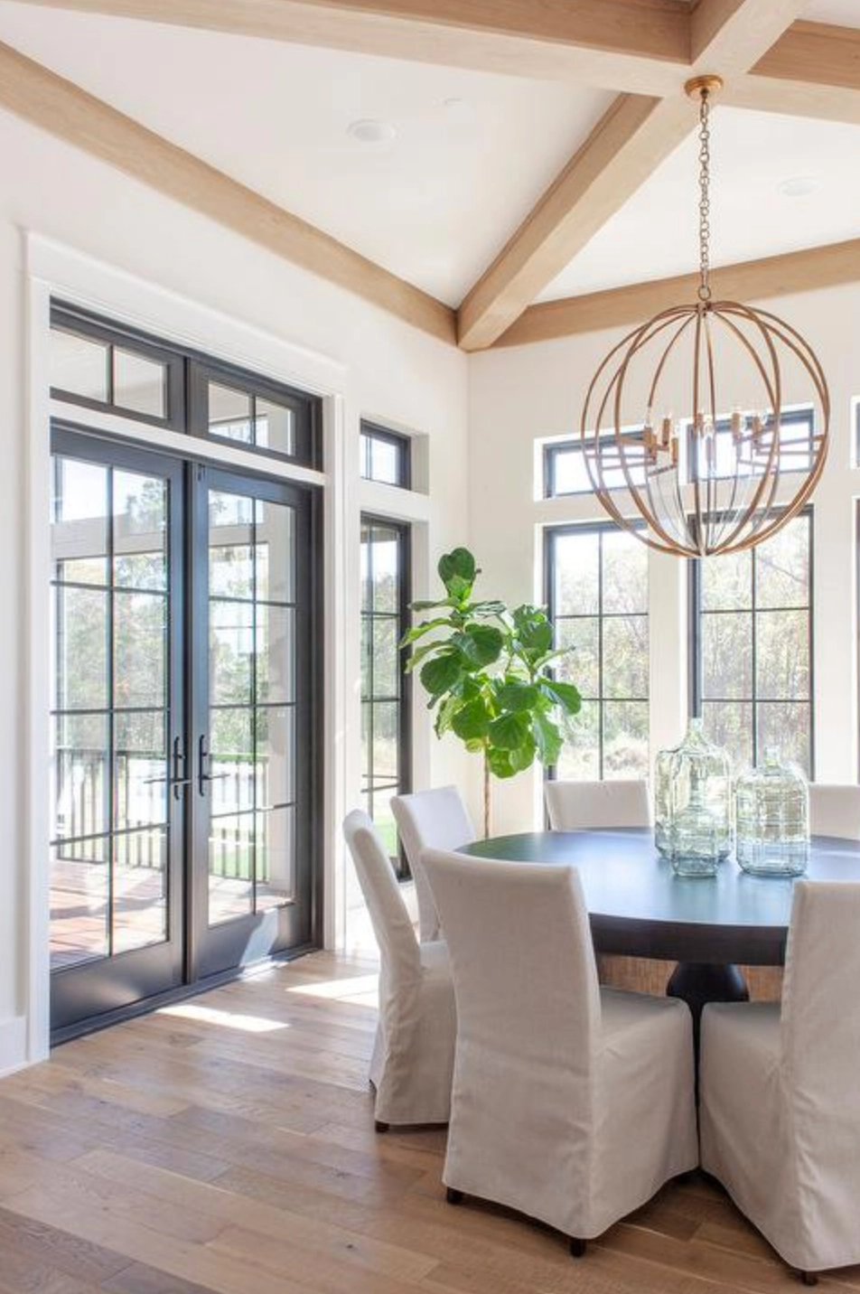 White Dove in a dining room